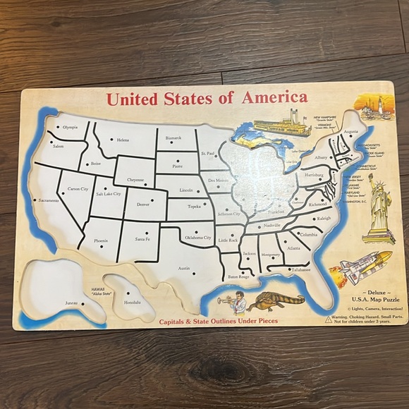 USA States and Capitals wooden puzzle - Picture 10 of 10
